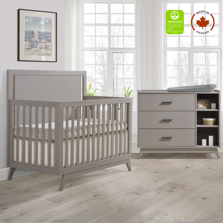 Tulip - Sissi Crib - to - double and Combo Dresser (sold as a set only) - Greige Tulip - Nursery Furniture Sets - TU3503.28 - TU3530.28 - SET Tiny Toes in Dreamland