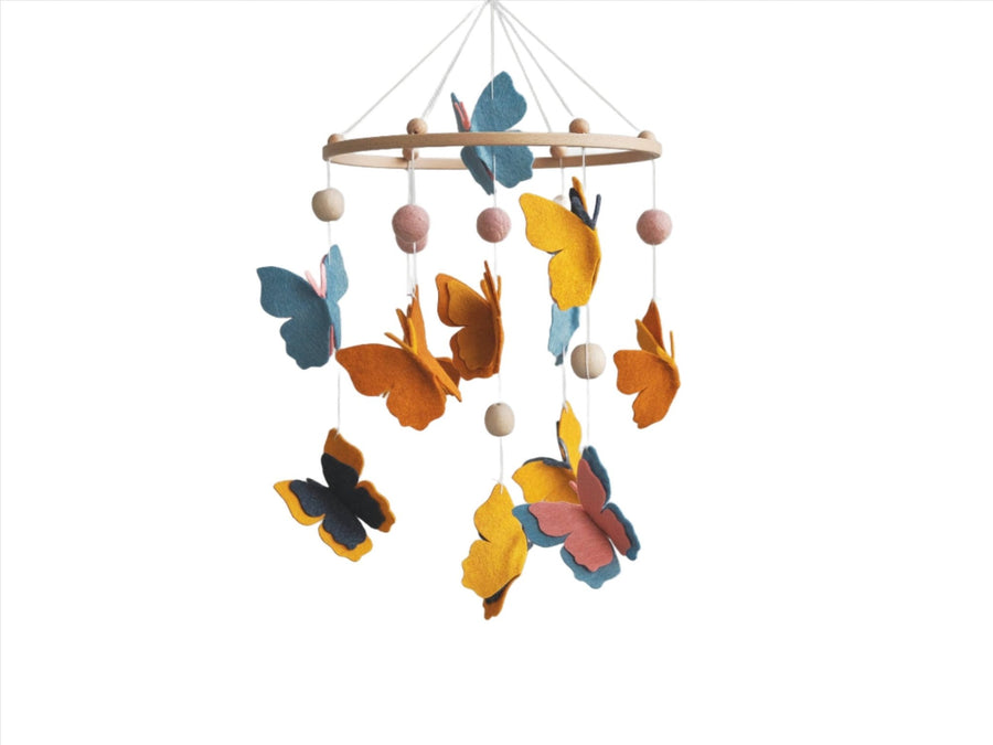 ChilDreams - Butterfly Baby Mobile, Crib Mobile, Floral Nursery Mobile - Tiny Toes in Dreamland