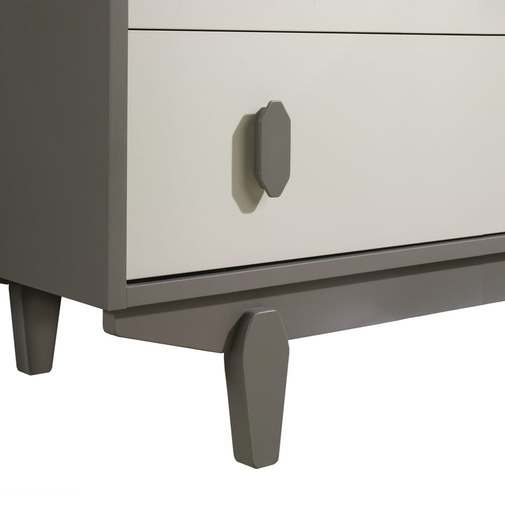 Tulip - Tate Classic Crib and 3 Drawer Dresser XL (set only) - Taupe/Latte Tulip - Nursery Furniture Sets - TU9501.13 - TU9534.13 - SET Tiny Toes in Dreamland