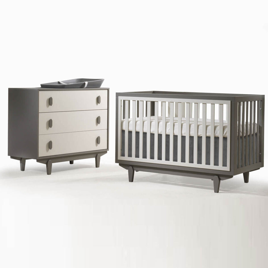 Tulip - Tate Classic Crib and 3 Drawer Dresser XL (set only) - Taupe/Latte Tulip - Nursery Furniture Sets - TU9501.13 - TU9534.13 - SET Tiny Toes in Dreamland