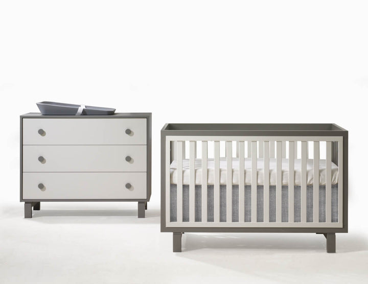 Tulip - Bjorn Classic Crib and 3 Drawer Dresser XL (sold as a set only) - Taupe / Latte Tulip - Nursery Furniture Sets - TU6501 - 13 - SET Tiny Toes in Dreamland