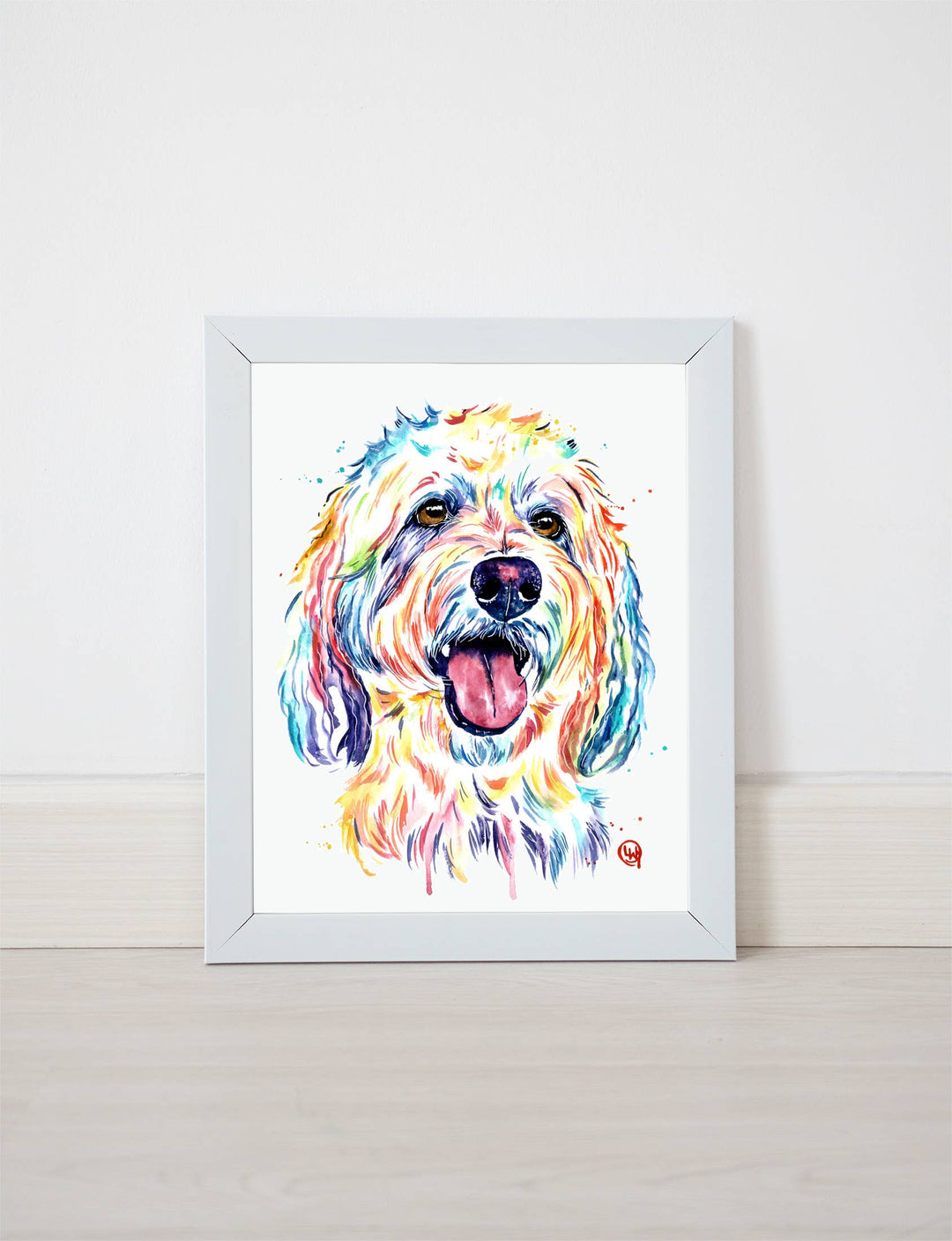 Whitehouse Art - Goldendoodle Art Print - Laberdoodle, Portrait d’animal de compagnie