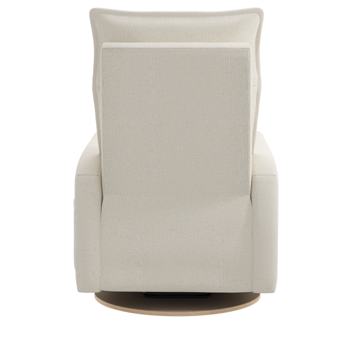 Jaymar BB - ARYA Upholstered Swivel Glider &amp; Recliner with Footrest - Henequen Ivory