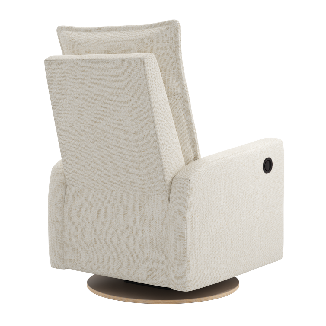 Jaymar BB - ARYA Upholstered Swivel Glider &amp; Recliner with Footrest - Henequen Ivory