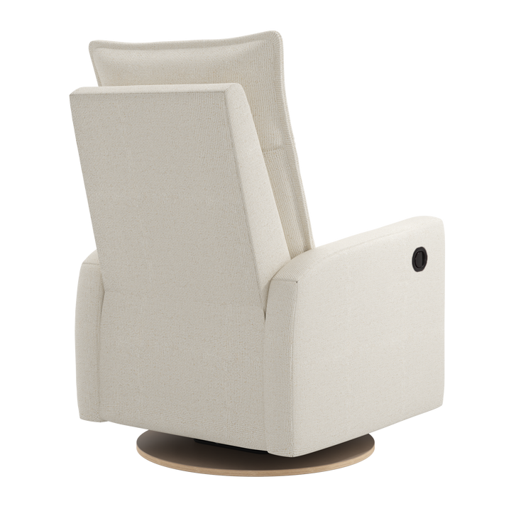 Jaymar BB - ARYA Upholstered Swivel Glider &amp; Recliner with Footrest - Henequen Ivory
