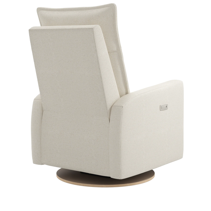 Jaymar BB - ARYA Upholstered Swivel Glider &amp; Recliner with Footrest - Henequen Ivory