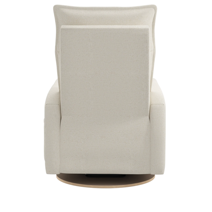 Jaymar BB - ARYA Upholstered Swivel Glider &amp; Recliner with Footrest - Henequen Ivory