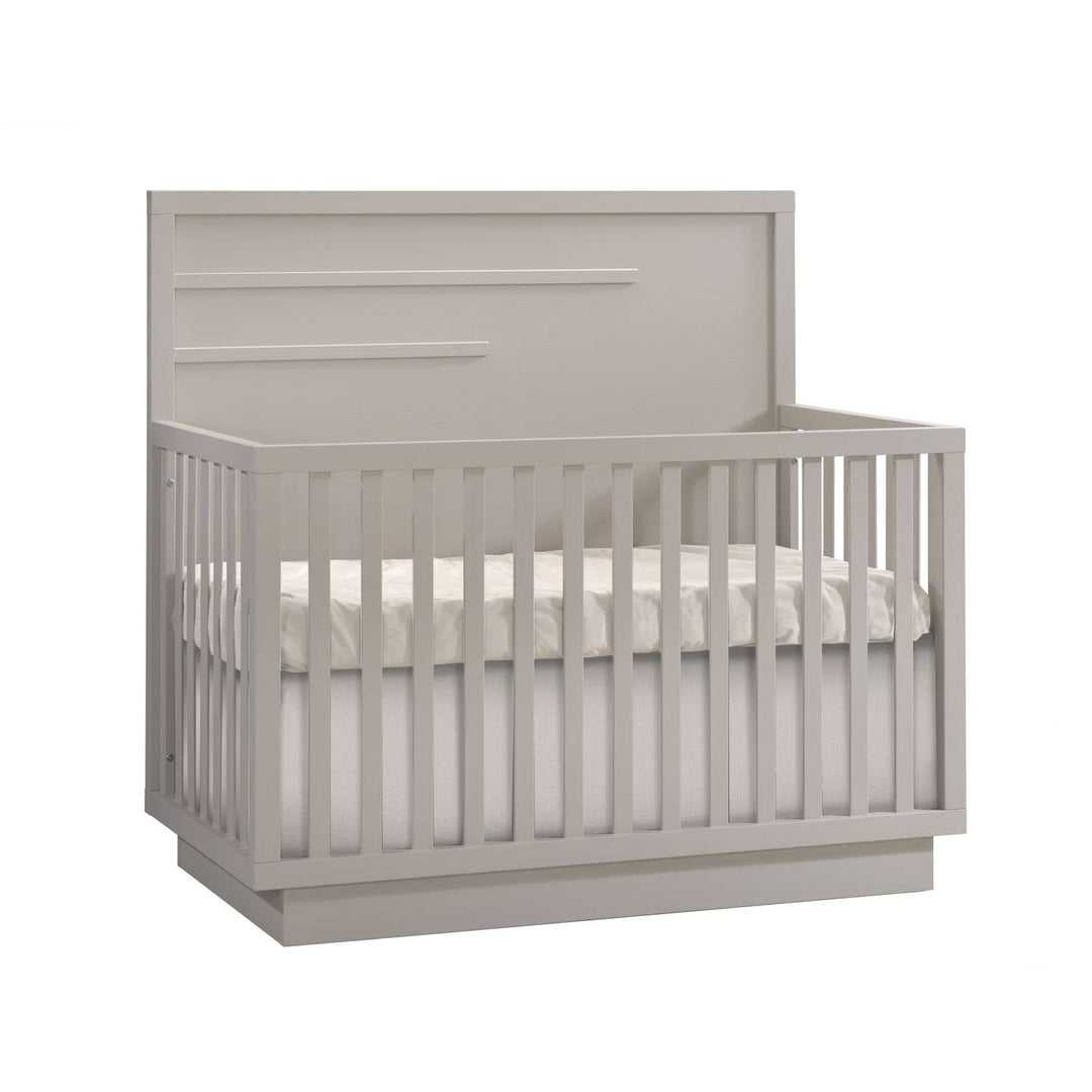 Natart - Como - Lit bébé convertible 4 en 1 avec moulure horizontale - Dove