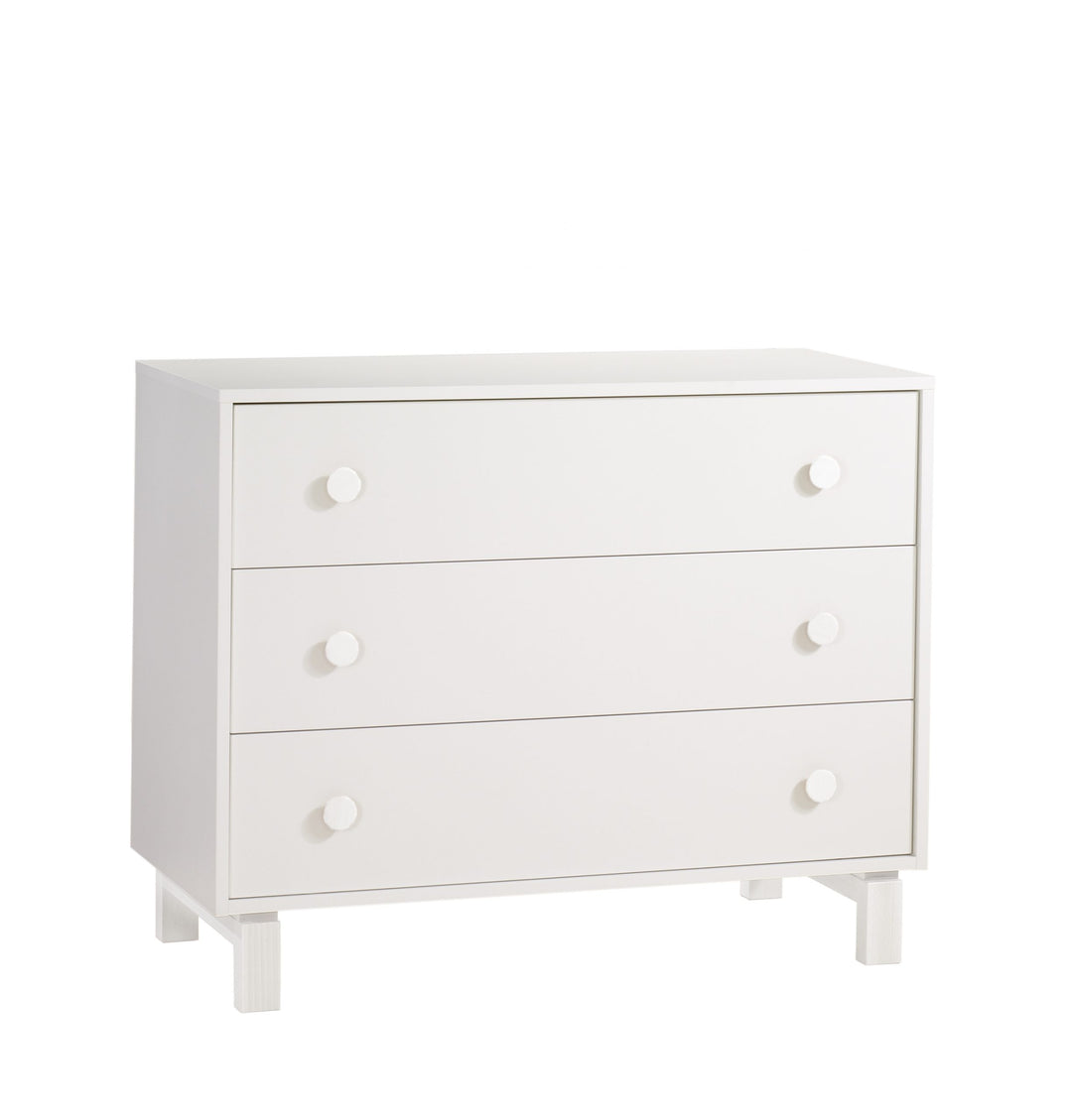 Tulip - Bjorn Classic Crib and 3 Drawer Dresser XL (sold as a set only)  - White / White