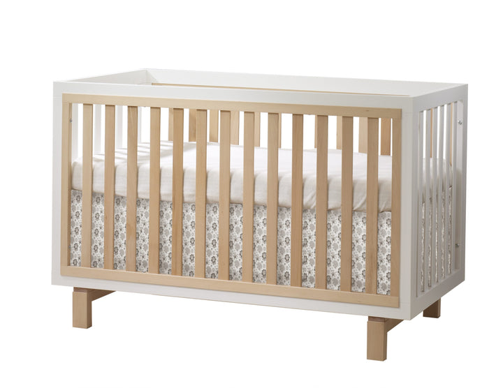 Tulip - Bjorn Classic Crib and 3 Drawer Dresser XL (sold as a set only)  - White / Natural