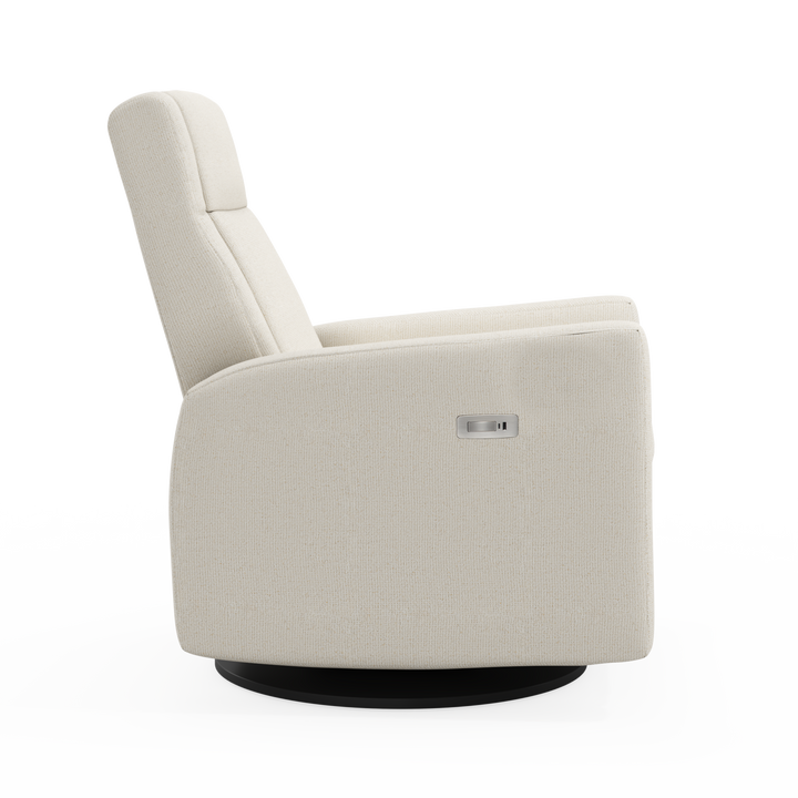 Jaymar BB - Nelly 521/525 Upholstered Swivel Glider &amp; Recliner with Footrest - Henequen Ivory