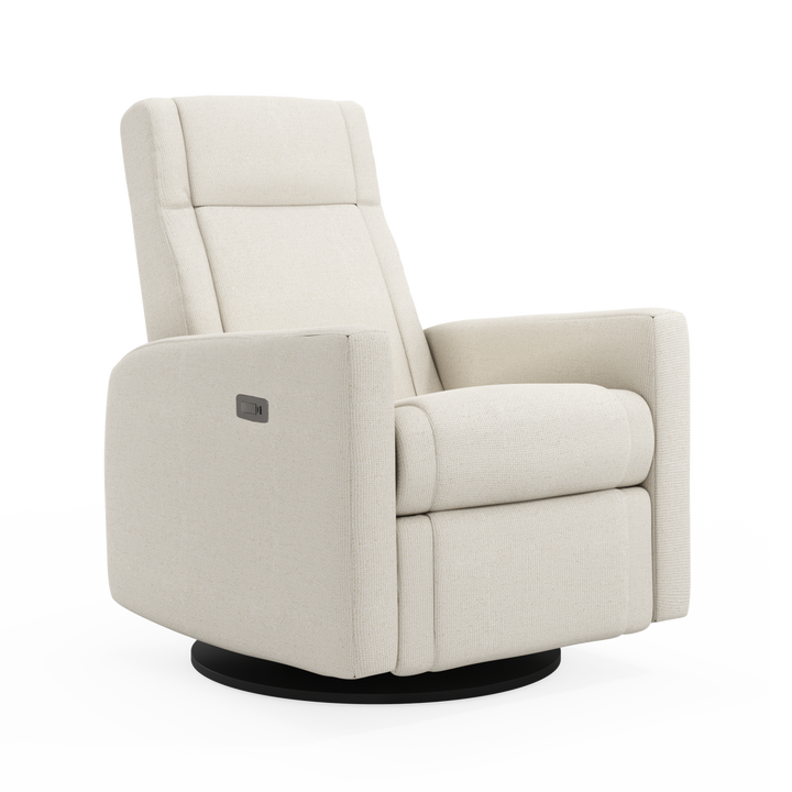 Jaymar BB - Nelly 521/525 Upholstered Swivel Glider &amp; Recliner with Footrest - Henequen Ivory