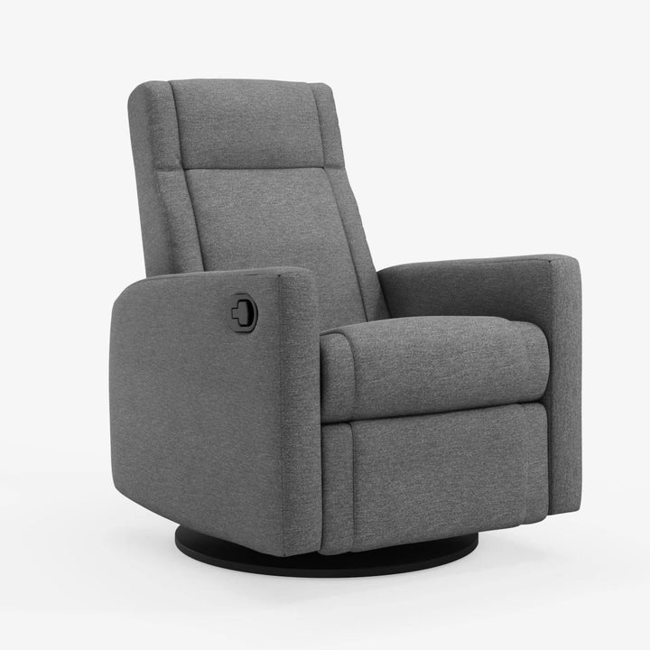 Jaymar BB - Nelly 521/525 Upholstered Swivel Glider &amp; Recliner with Footrest - Nexus Charcoal