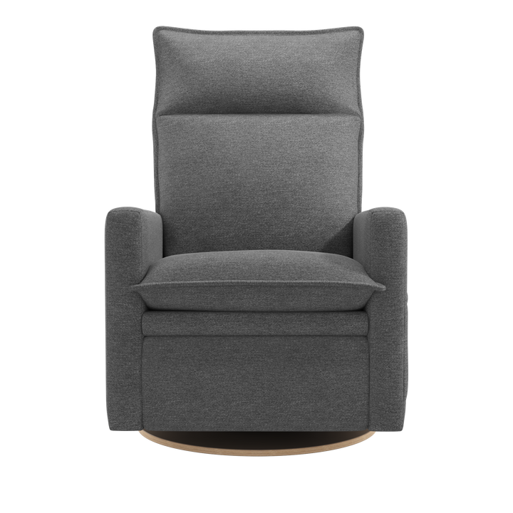 Jaymar BB - ARYA Upholstered Swivel Glider &amp; Recliner with Footrest - Nexus Charcoal