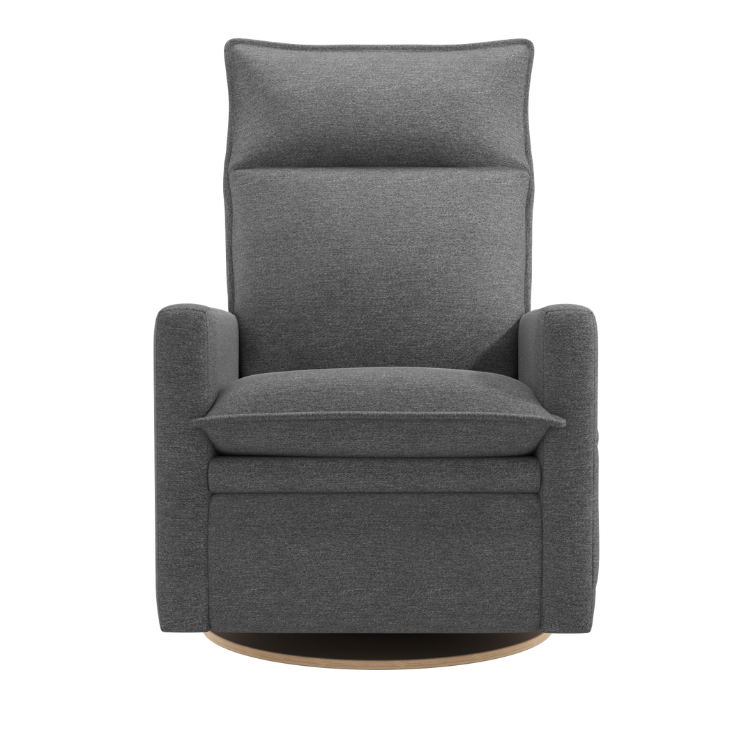 Jaymar BB - ARYA Upholstered Swivel Glider &amp; Recliner with Footrest - Nexus Charcoal