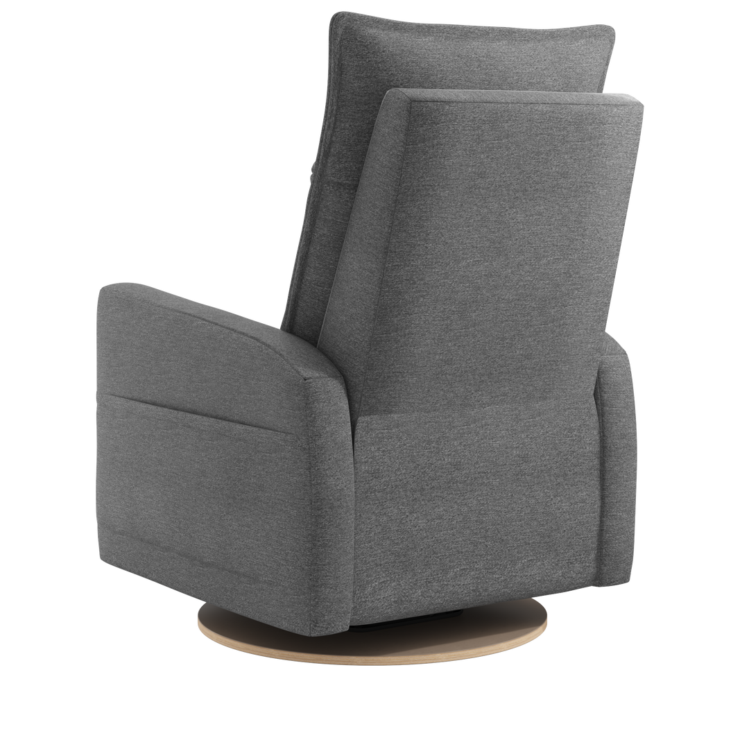 Jaymar BB - ARYA Upholstered Swivel Glider &amp; Recliner with Footrest - Nexus Charcoal