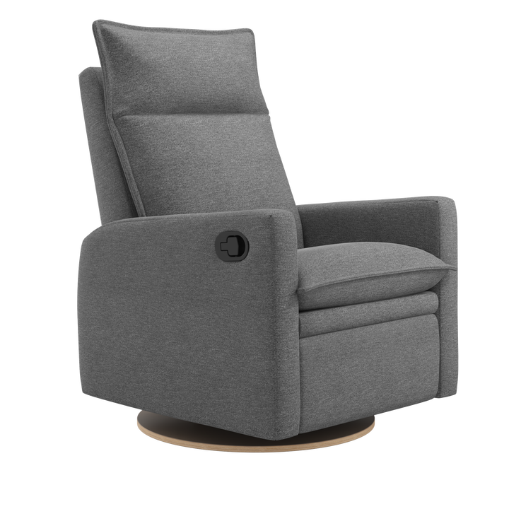 Jaymar BB - ARYA Upholstered Swivel Glider &amp; Recliner with Footrest - Nexus Charcoal