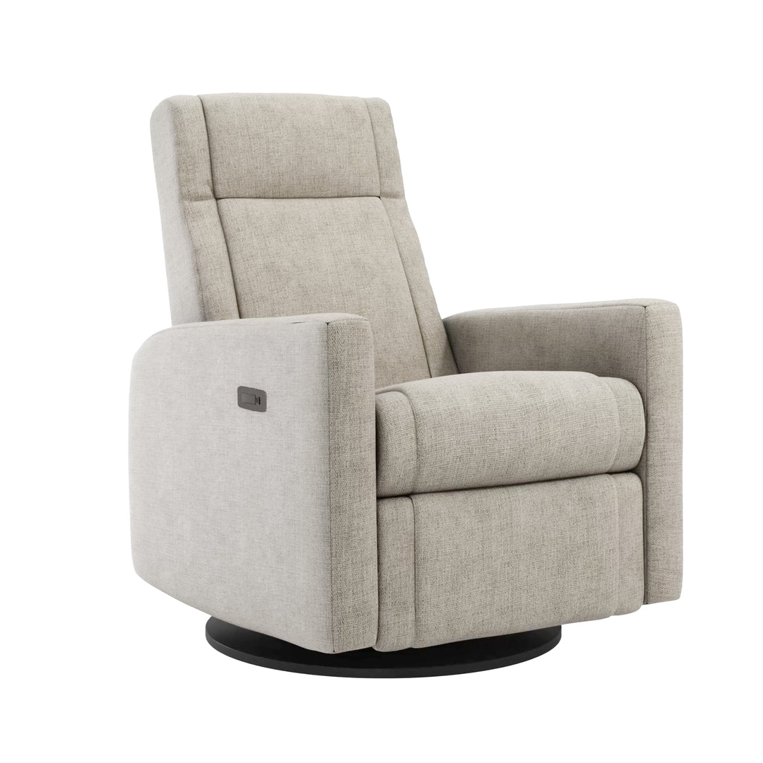 Jaymar BB - Nelly 521/525 Upholstered Swivel Glider &amp; Recliner with Footrest - Breather Driftwood