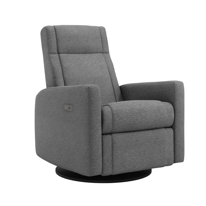 Jaymar BB - Nelly 521/525 Upholstered Swivel Glider &amp; Recliner with Footrest - Nexus Charcoal