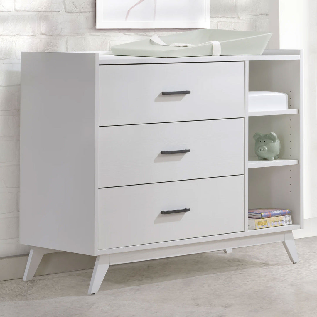 Tulip - Sissi Crib - to - double and Combo Dresser (sold as a set only) - White Tulip - Nursery Furniture Sets - TU3503.30 - TU3530.30 - SET Tiny Toes in Dreamland