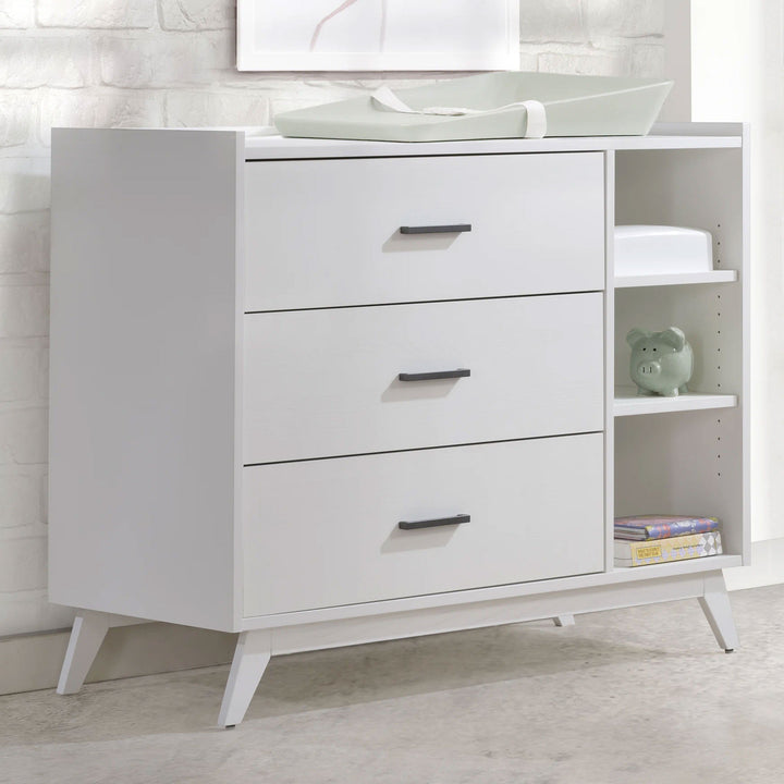 Tulip - Sissi Crib-to-double and Combo Dresser (sold as a set only)  - White