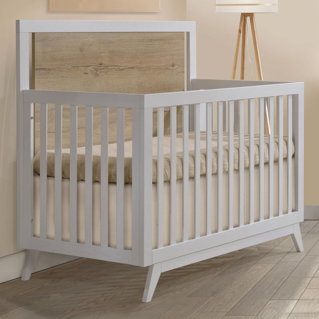 Tulip - Sissi Crib - to - double and Combo Dresser (sold as a set only) - White/Natural Oak Tulip - Nursery Furniture Sets - TU3503.40 - TU3530.40 - SET Tiny Toes in Dreamland