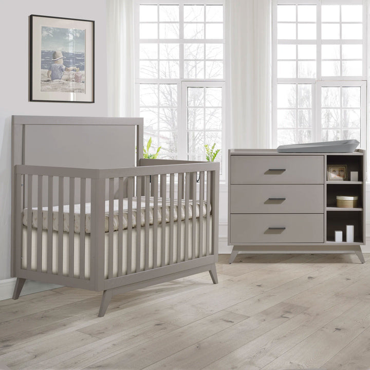 Tulip - Sissi Crib - to - double and Combo Dresser (sold as a set only) - Greige Tulip - Nursery Furniture Sets - TU3503.28 - TU3530.28 - SET Tiny Toes in Dreamland