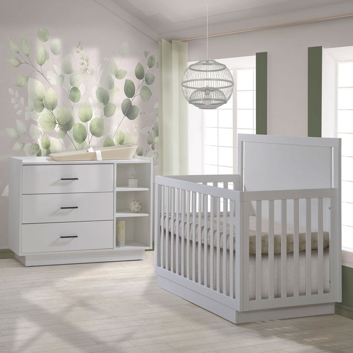 Tulip - Tito Convertible Crib and 3 Drawer Dresser XL (sold as a set only) - White Tulip - Nursery Furniture Sets - TU4503.30 - TU4530.30 - SET Tiny Toes in Dreamland