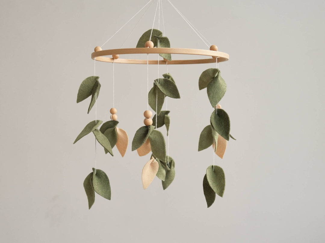 ChilDreams - Forest Crib Mobile, Leaf Baby Mobile, Minimalist Baby Crib ChilDreams - Mobiles - CD_MButterfly_Forest_Leaf_Mobile Tiny Toes in Dreamland