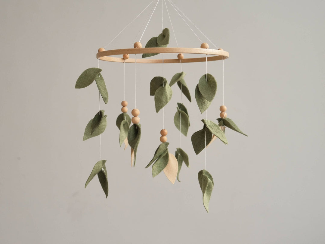 ChilDreams - Forest Crib Mobile, Leaf Baby Mobile, Minimalist Baby Crib ChilDreams - Mobiles - CD_MButterfly_Forest_Leaf_Mobile Tiny Toes in Dreamland