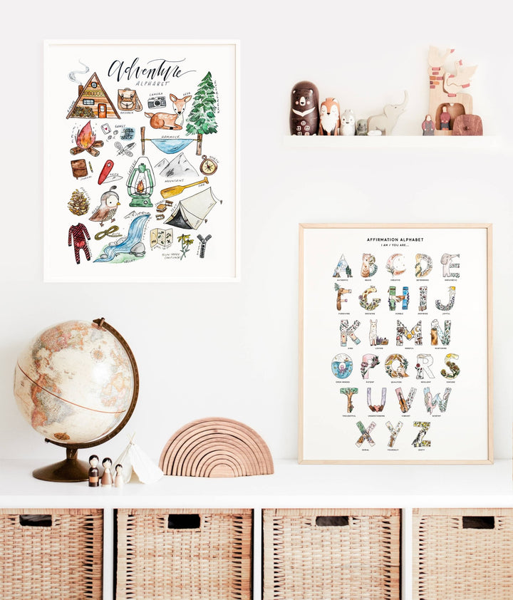 Clara Cecilia Design - Adventure Alphabet Print Clara Cecilia Design - Baby & Kids Paper Prints - CCD - AdvenAlp_11x14 Tiny Toes in Dreamland