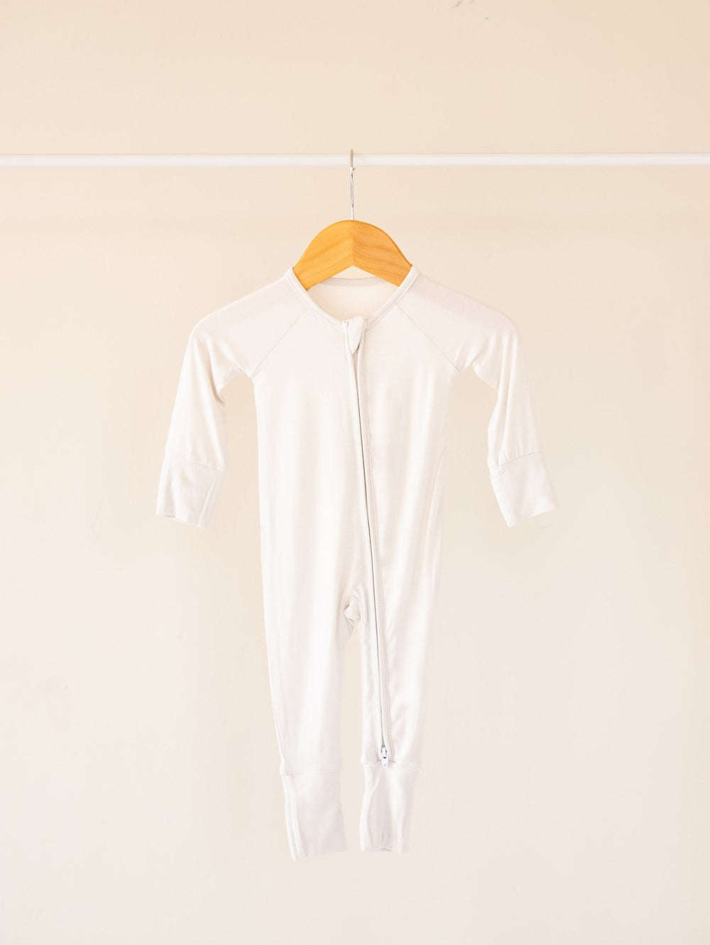 Cloud Grey Bamboo Convertible Zippered Romper Lulush The Label Kids Clothing - Baby & Toddler Sleepwear - CZS-LG-0 Tiny Toes in Dreamland