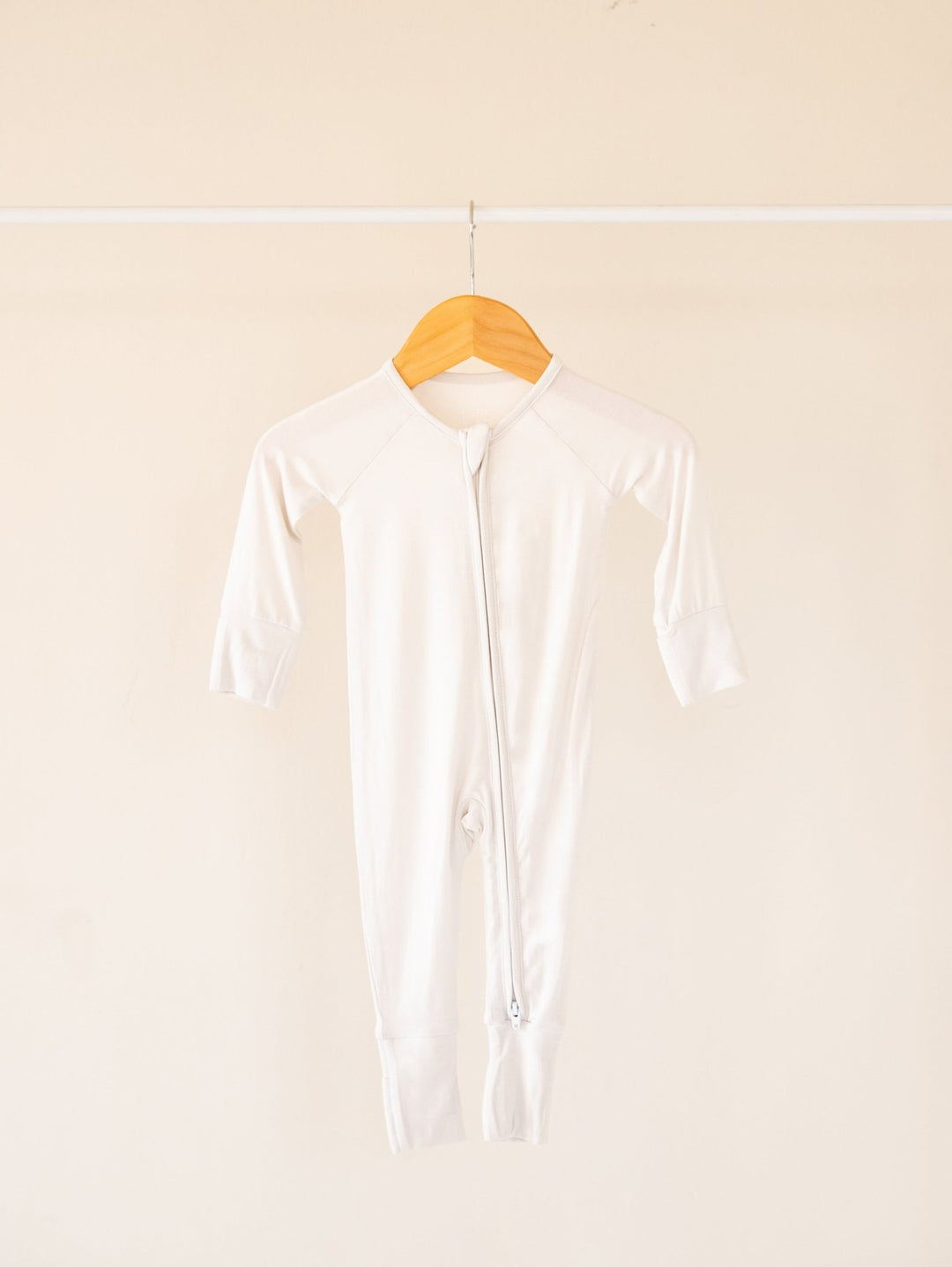 Cloud Grey Bamboo Convertible Zippered Romper Lulush The Label Kids Clothing - Baby & Toddler Sleepwear - CZS-LG-0 Tiny Toes in Dreamland