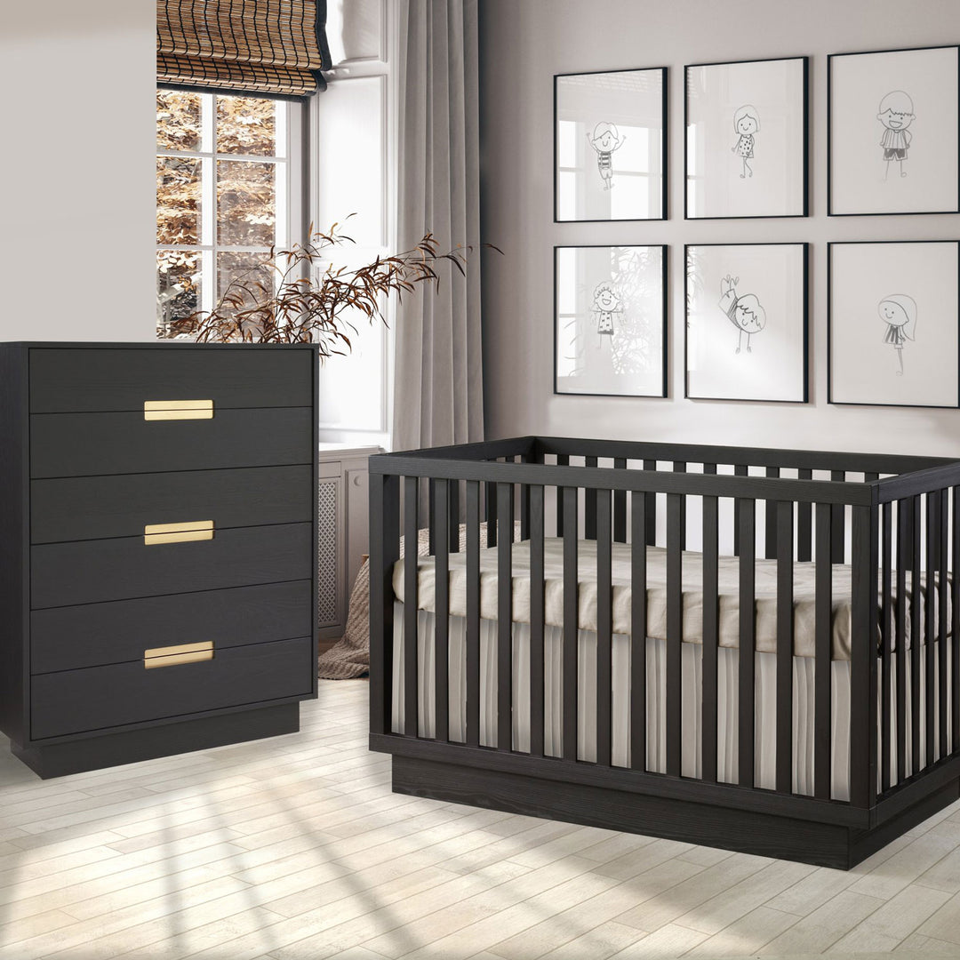 Natart - Como Classic Crib - 3 in 1 - Dusk