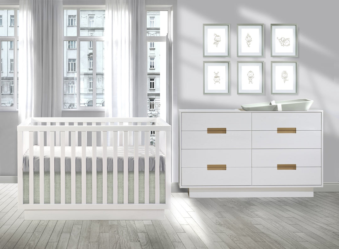 Natart - Como Classic Crib - 3 in 1 - White