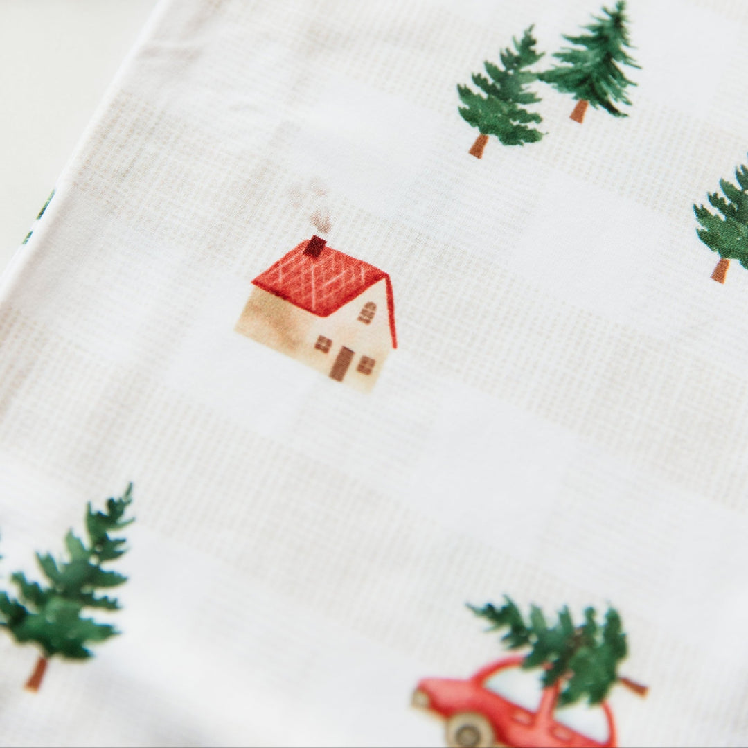 Cottage Christmas Bamboo Zippered Romper Lulush The Label Kids Clothing - Baby & Toddler Sleepwear - sku-51407035269417 Tiny Toes in Dreamland