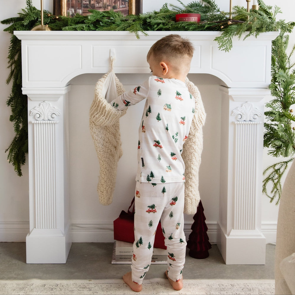 Cottage Christmas Two Piece Pyjama Set Lulush The Label Kids Clothing - sku-51406994145577 Tiny Toes in Dreamland