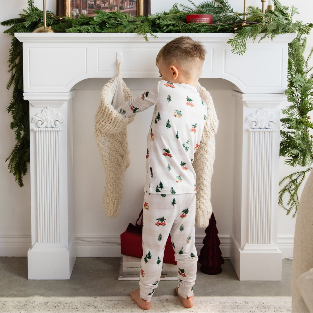 Cottage Christmas Two Piece Pyjama Set Lulush The Label Kids Clothing - sku-51406994145577 Tiny Toes in Dreamland