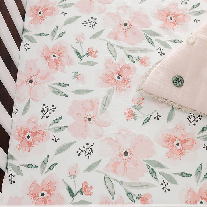 Crane Baby - Parker Crib Sheet (Floral) - Tiny Toes in Dreamland