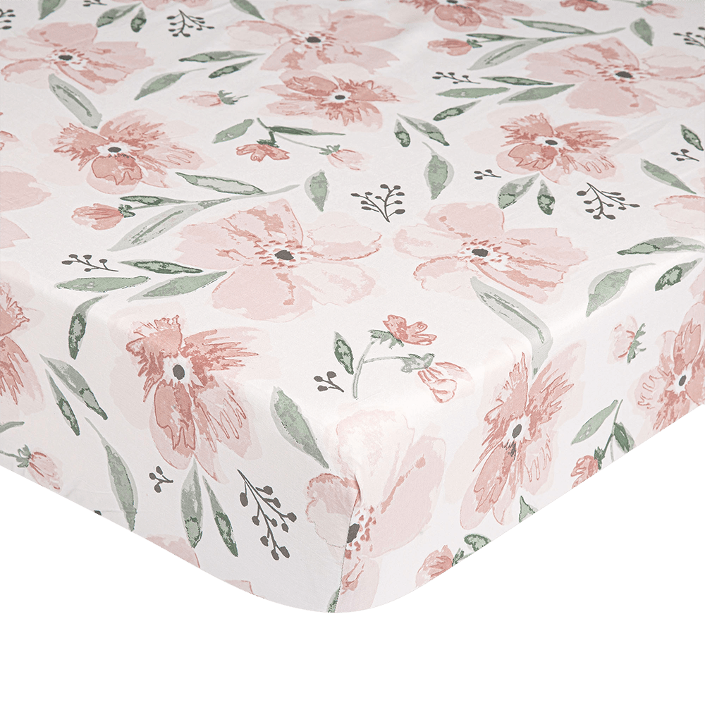 Crane Baby - Parker Crib Sheet (Floral) Crane Baby - Crib Sheets - BC - 100CFS - 1 Tiny Toes in Dreamland