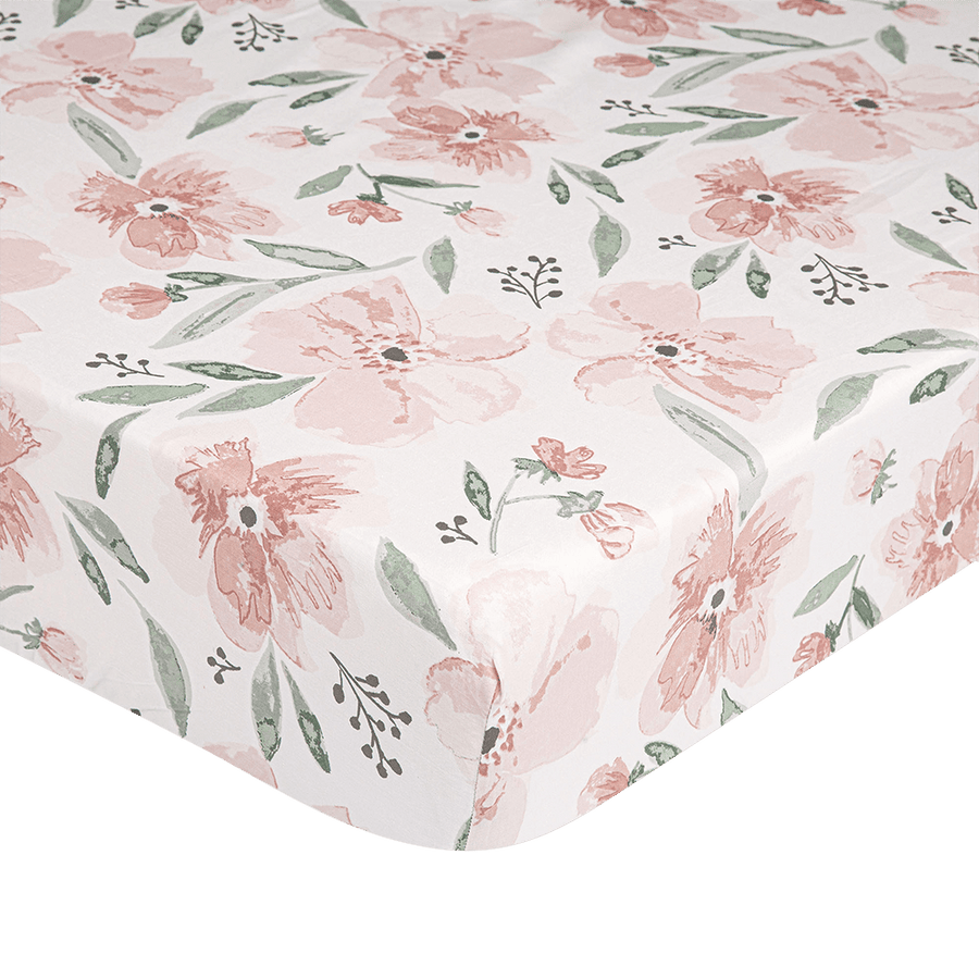 Crane Baby - Parker Crib Sheet (Floral) - Tiny Toes in Dreamland