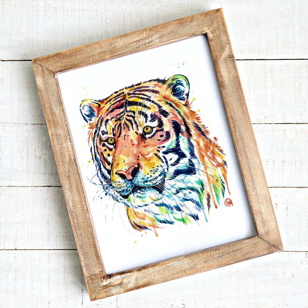 Whitehouse Art - Tiger - Art Print, Zoo Animal, Jungle wild, Safari