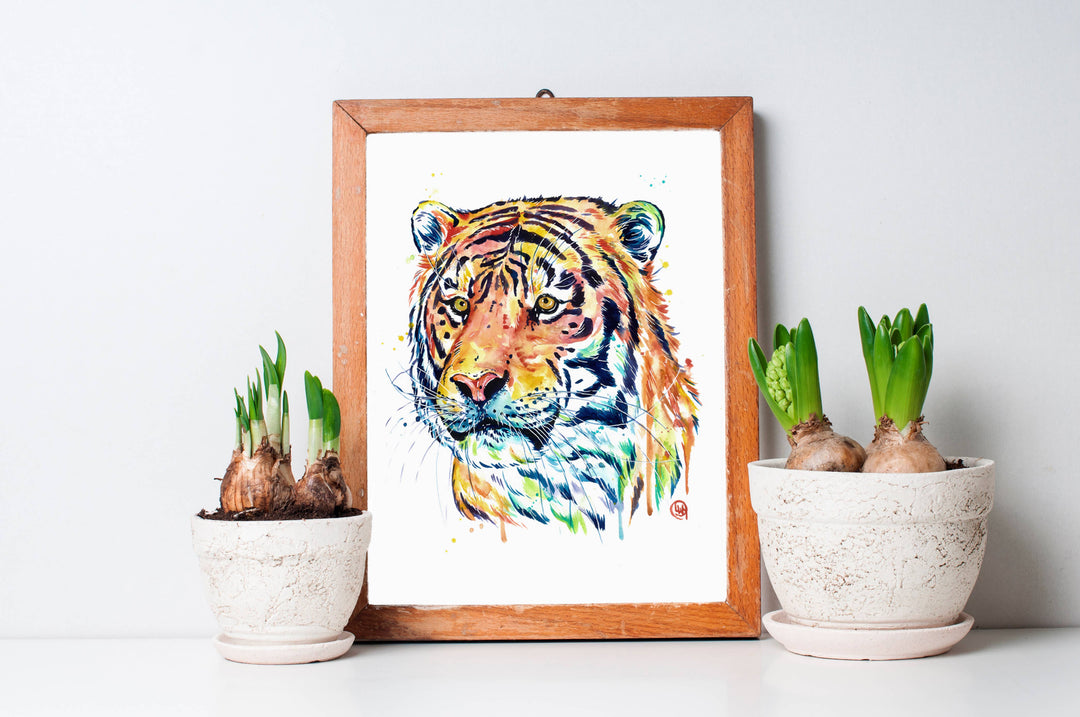 Whitehouse Art - Tigre - Art Print, Zoo Animal, Jungle sauvage, Safari