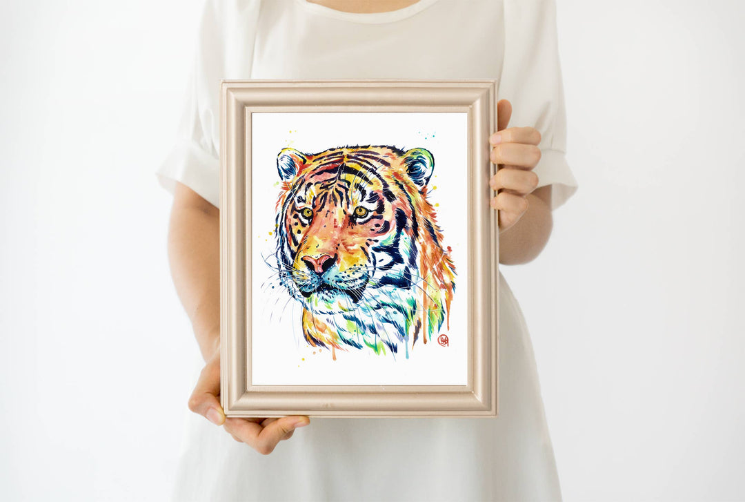 Whitehouse Art - Tigre - Art Print, Zoo Animal, Jungle sauvage, Safari