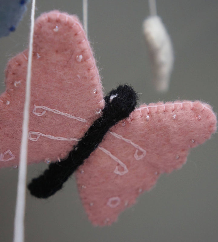 Gamcha - Mobile, Butterflies/Beads, Pastel Gamcha - Mobiles - Gamcha_Mobile_Butterflies_Pastel Tiny Toes in Dreamland