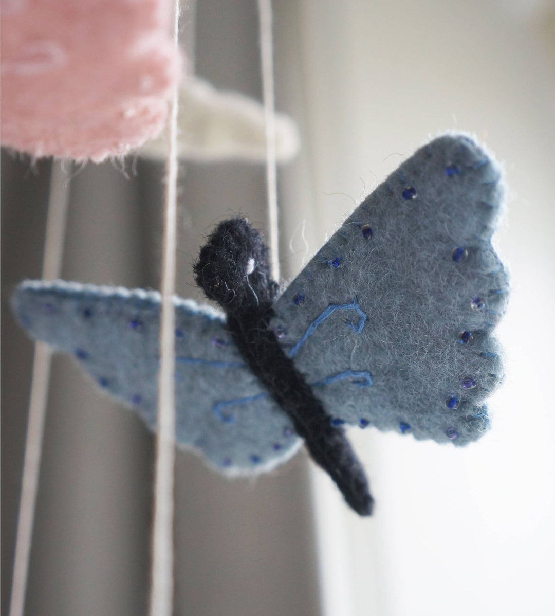 Gamcha - Mobile, Butterflies/Beads, Pastel Gamcha - Mobiles - Gamcha_Mobile_Butterflies_Pastel Tiny Toes in Dreamland