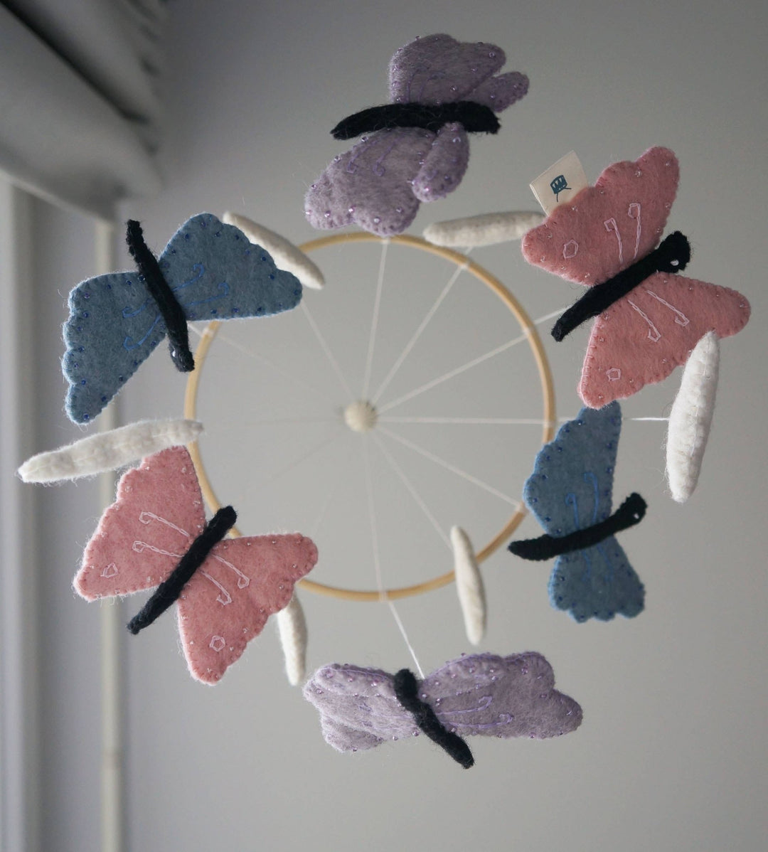 Gamcha - Mobile, Butterflies/Beads, Pastel Gamcha - Mobiles - Gamcha_Mobile_Butterflies_Pastel Tiny Toes in Dreamland
