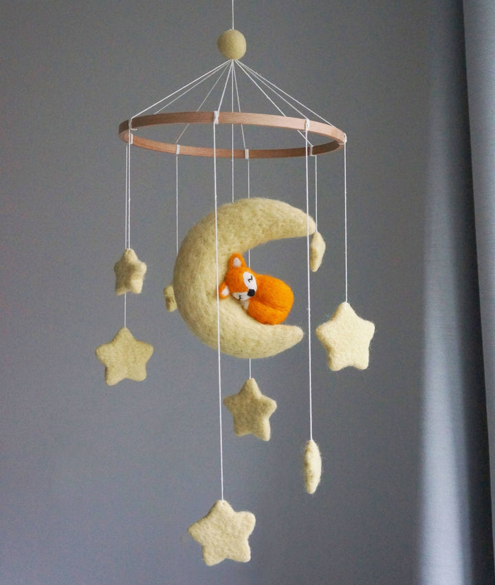 Gamcha - Mobile, Fox/Moon Gamcha - Mobiles - Gamcha_Mobile_Fox_Moon_Orange Tiny Toes in Dreamland