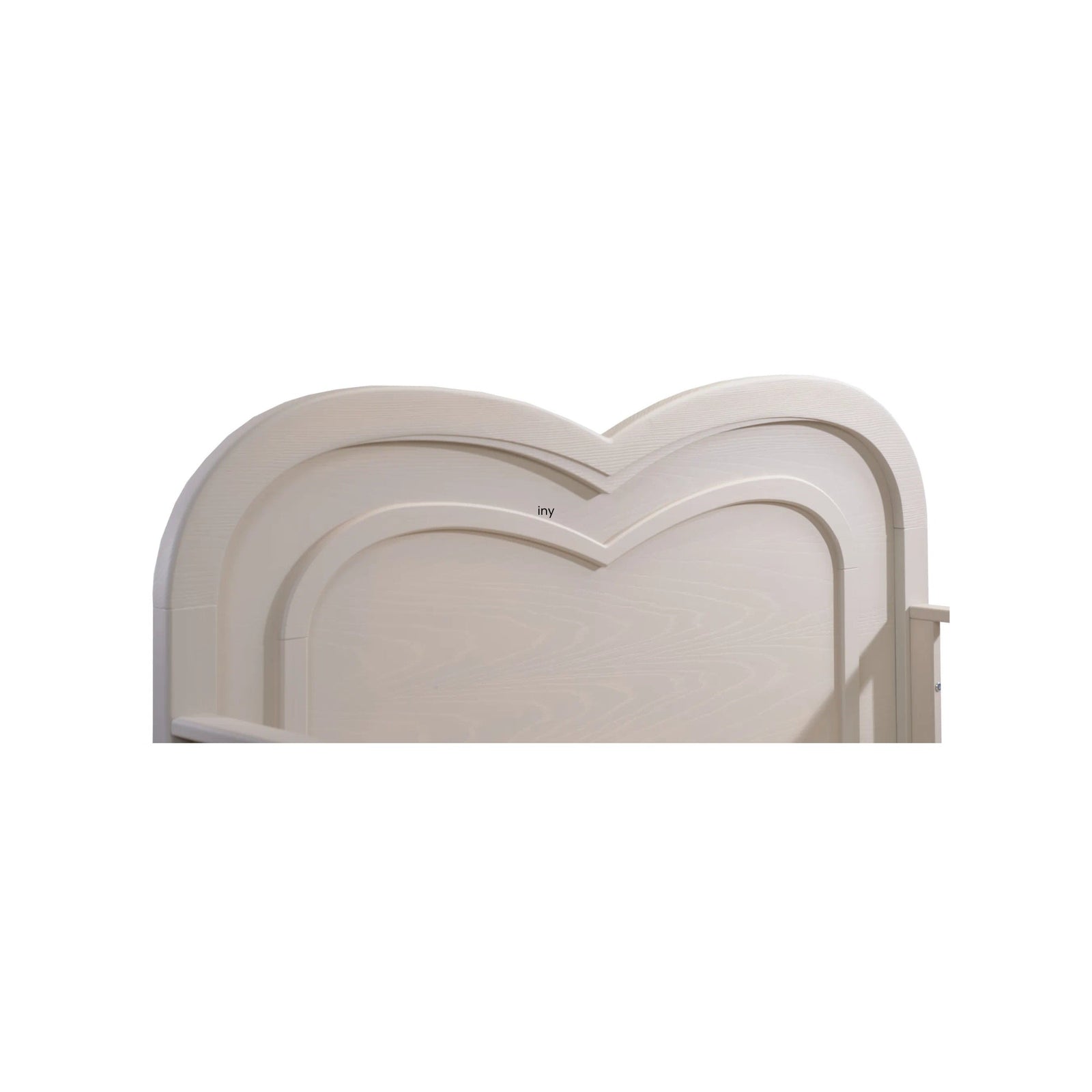 Greta ‘’4 - in - 1’’ Convertible crib with heart shaped decorative molding - Dove Natart Juvenile - Convertible Crib - 16003.34 Tiny Toes in Dreamland