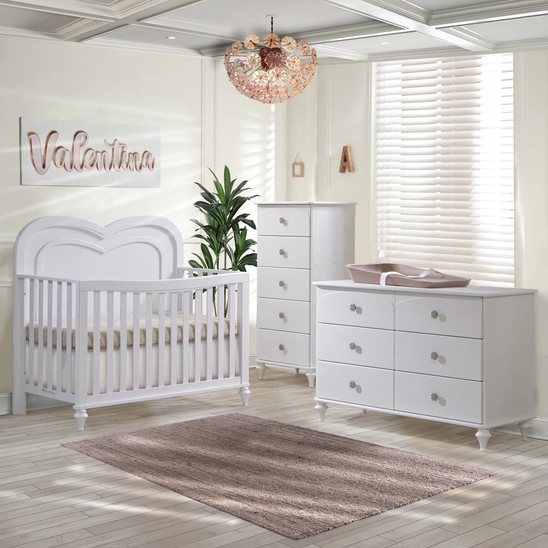 Greta Double Dresser 54’’ - White Natart Juvenile - Baby and Kids Dressers - 16036.70 Tiny Toes in Dreamland